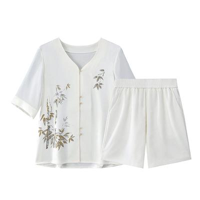 Short Sleeved Ice Silk Set Women's Set Summer Casual Two-piece Set