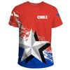Chile 3D Printing T Shirt Man Summer O-Neck Short Sleeve Oversized Top Casual