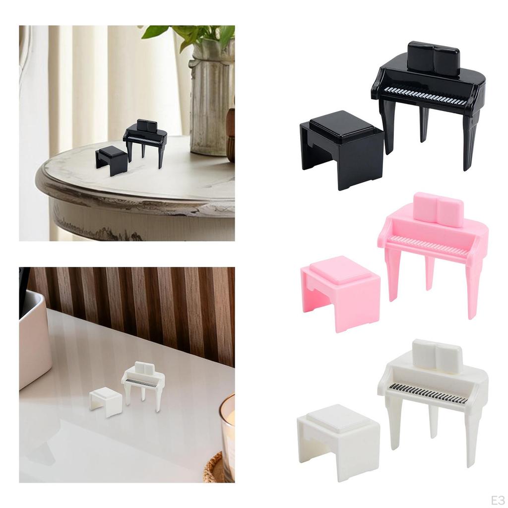Dollhouse Piano Dolls House Furniture Ornament Home Decor Scenery Supplies Keyboard Toy Mini Upright