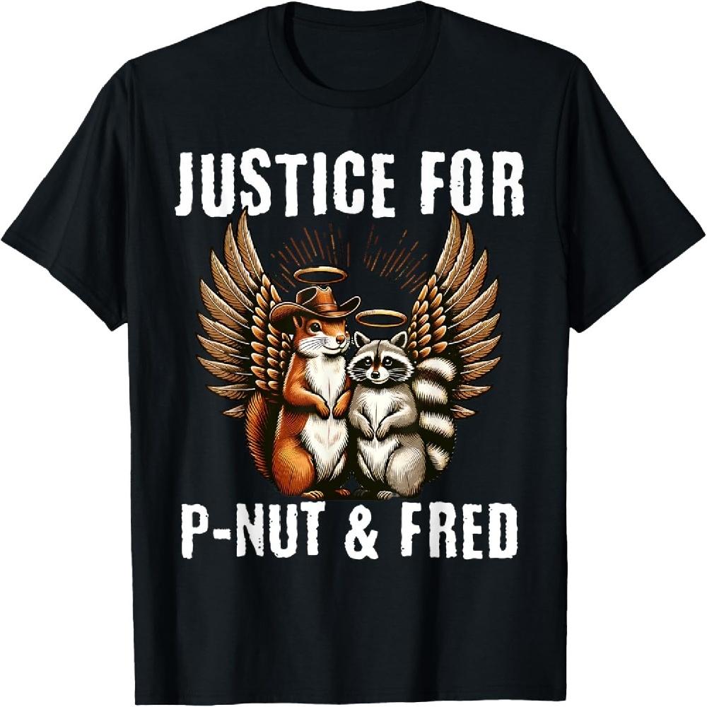 Justice For Peanut P nut PNut T-Shirt, Unisex Adult, Black, Small, Short Sleeve, Cartoon Lover, P-Nut Tee S
