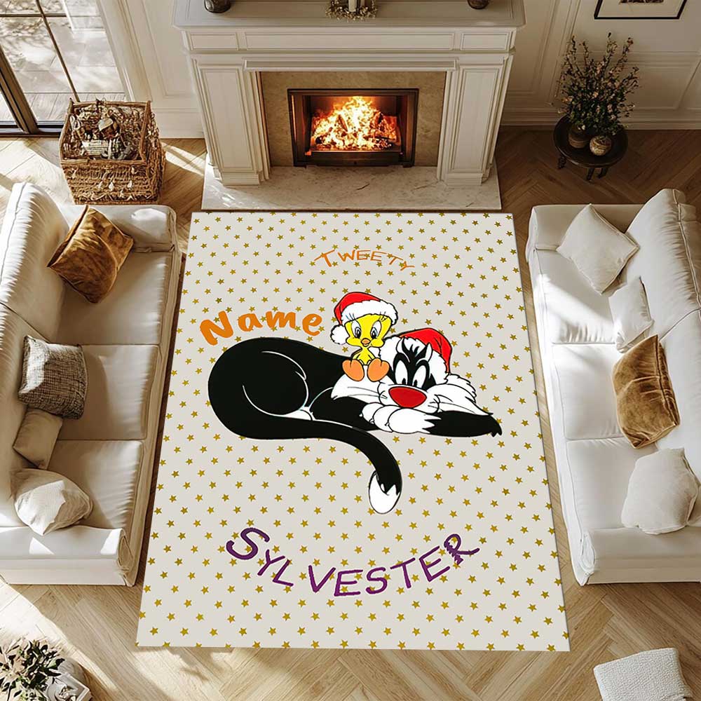 Warnermedia (11) Customize your name rug, office chair cushion, home bedroom living room gift.