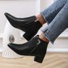 Niche comfortable casual pointed short boots 2025 autumn and winter new Martin boots slim versatile fashionable women's short boots