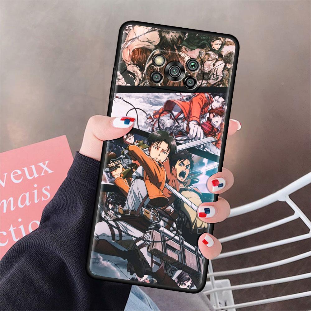 Case For Xiaomi Mi Poco X3 NFC X4 Pro F3 F4 GT M4 M3 F1 C40 11 Lite 11T Soft Silicone Funda Phone Cover Attack On Titan Shell