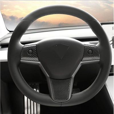 FOAL BURNING Dekorační nálepka na volant pro Tesla Model 3 2018 Příslušenství ABS volant s uhlíkovými vlákny