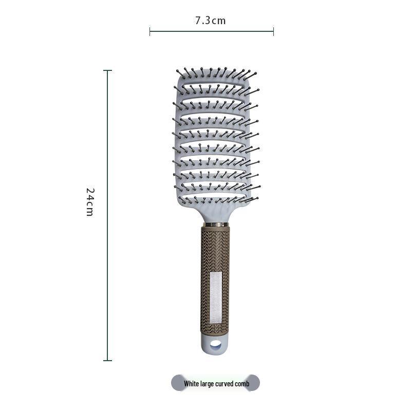 Women's Rib Comb for Root Volume & Styling: High Crown, Long & Curly Hair Massage, Large Curved Design.