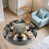 Squirrel pattern round rug,Carpet Rug for Living Room Bedroom  Playroom ,Non-slip Floor Mat,Holiday Gifts and Birthday Gifts.