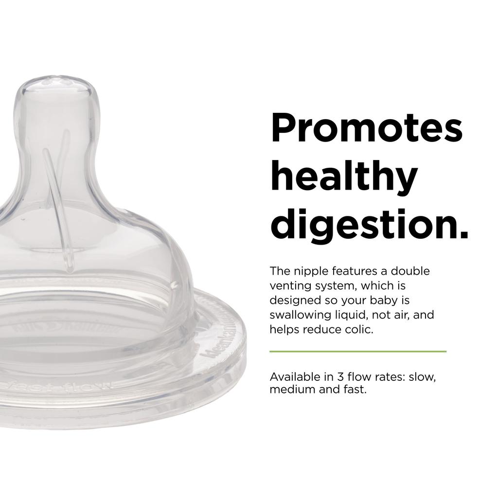 Klean Kanteen Fast Flow Baby Bottle 3 Holes Nipple, 19322045000003, Clear,