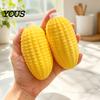 Food Shaped Stress Relievers Fake Pineapple Bread Squeeze Toy, Relief Realistic Corn Sensory Toy Soft Simulated Mango Office Desk Fidget Toys