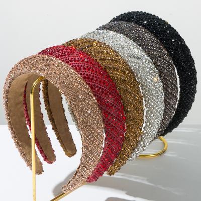 Fascia per Capelli con Diamanti Completa di Alta Qualità Spugna Lucida Fascia per Capelli con Strass Accessori per Capelli Trendy da Donna Cerchio Fascia per Capelli Copricapo Nuovo
