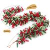 Artificial Christmas Vine With Red Berries Holiday Decor Indoor Party Garland 1m/26-36 Heads