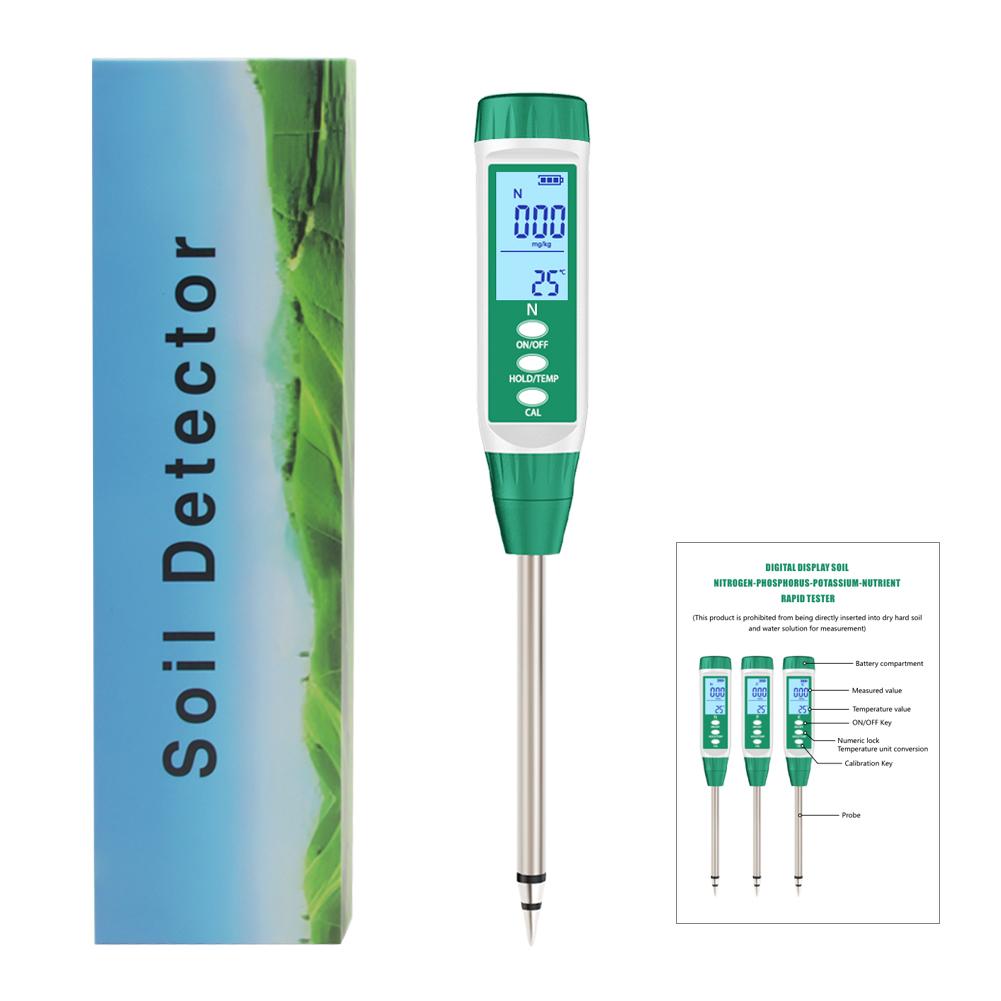 Digital Soil Nitrogen Tester Rapid N/P/K Fertility Analyzer Portable Soil Meter For Agriculture Farm Garden Fertilizer Testing