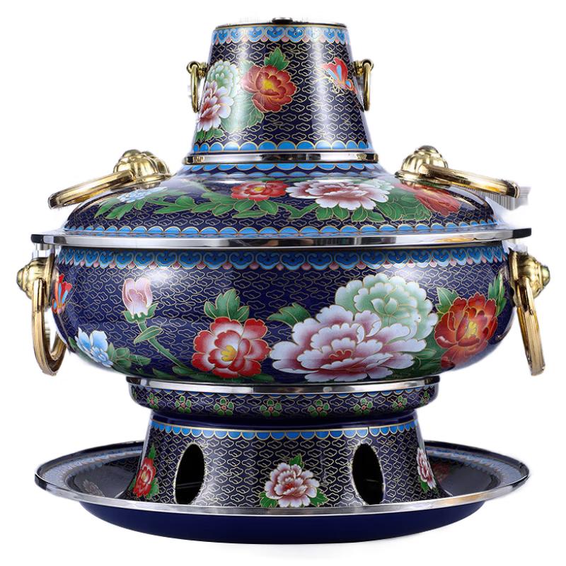 Cloisonné Enamel Copper Hotpot