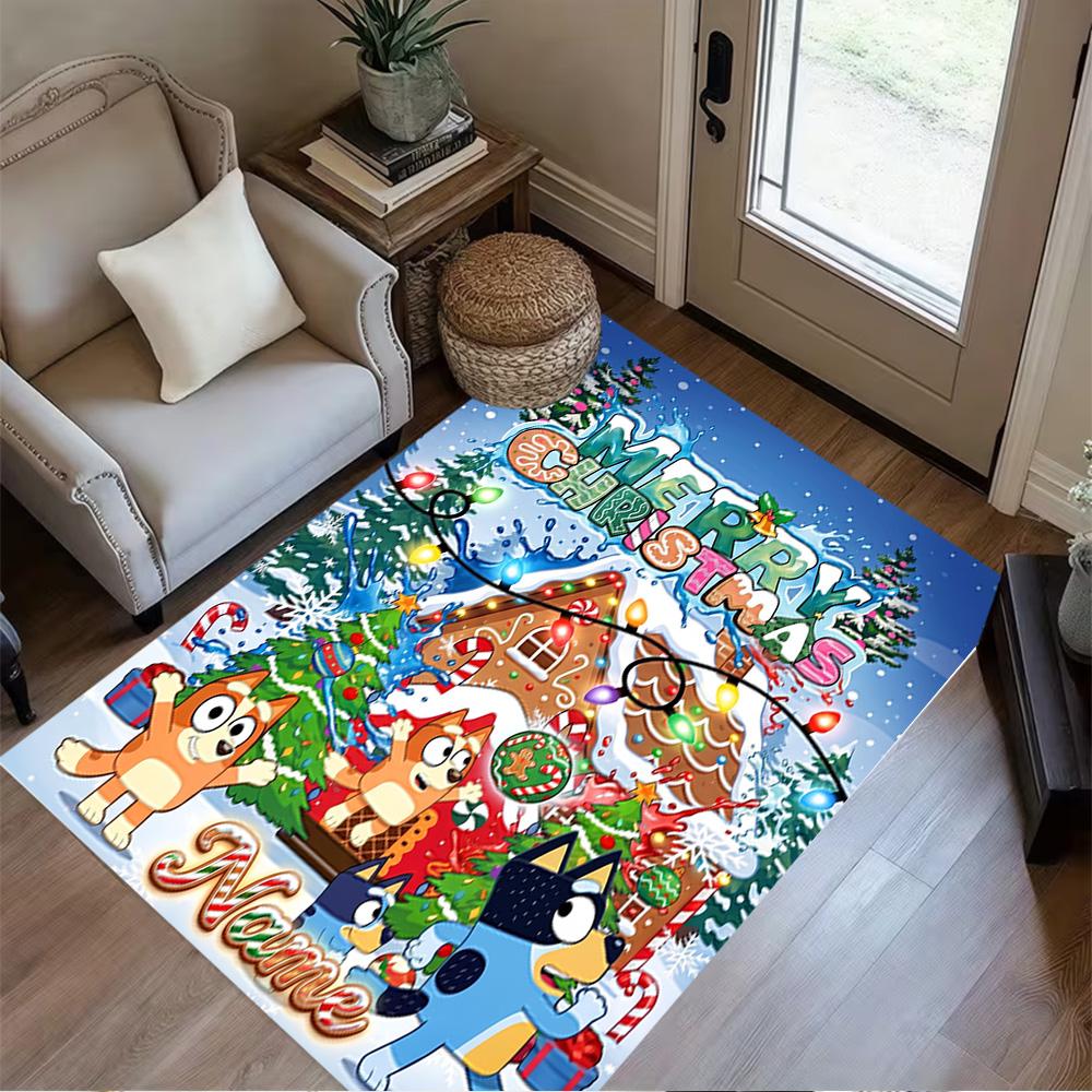 Christmas Friends Celebration Customize Text Floor Mat Design for Living Rooms Foyer Dormitory Entryway Anti-slip Rug Office home decor Spiritual Gift