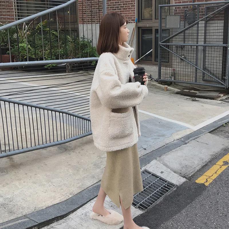 Maternity Autumn/Winter Slimming Knitted Skirt with Split Design