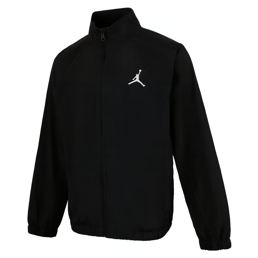 Jordan Air Logo Sports Casual Stand Collar Zip Jacket Men Jacket Black IH0832-010