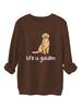 Stylish Cozy Thick Warm Plush Hoodie with Round Neck and Long Sleeves
