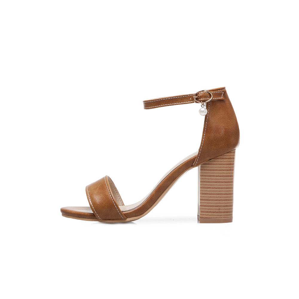 Fashion Women Sandals Ankle Strap High Chunky Heels Office Lady Dress Shoes Small Large Plus Size 32 50