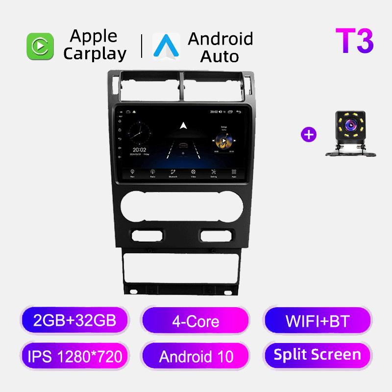 

Автомобильное радио Android Auto Carplay для Ford Mondeo 3 2004-2007, мультимедийный проигрыватель, головное устройство, стерео, GPS-навигация, BT WIFI 2+32 ГБ 2+32GB,A