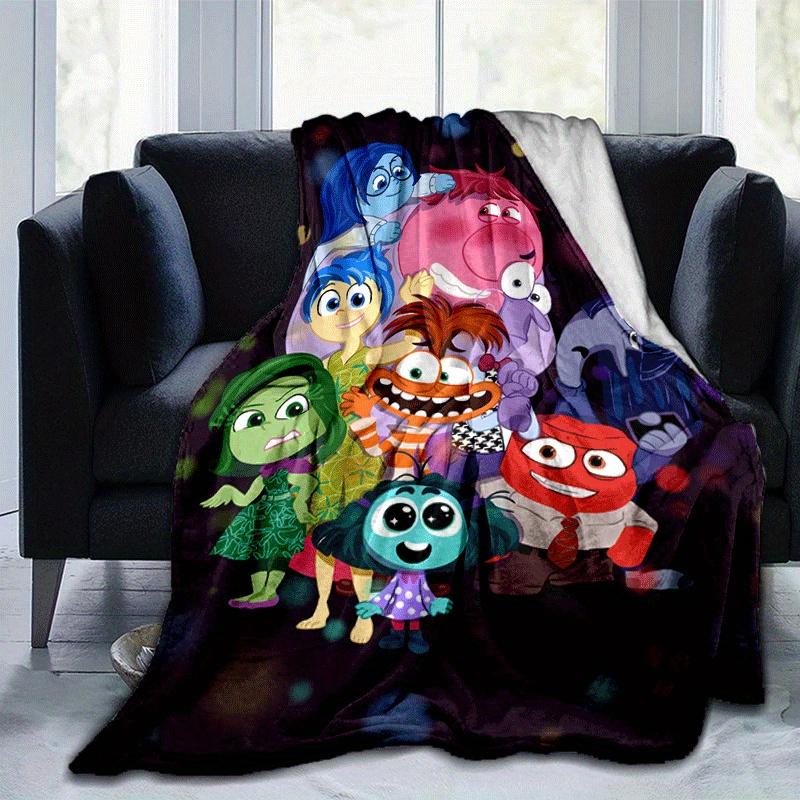 1pc Inside Out Printing Blanket - Soft, All-Season Throw for Office Blanket,  | Personalized Gift with Adorable Cartoon Design