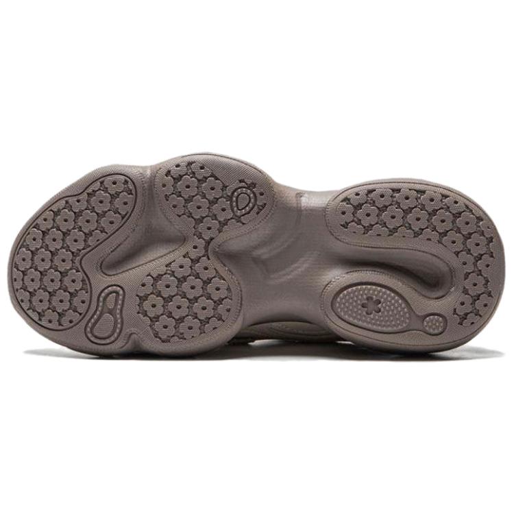 Li Ning Miel V2 Résistant à l'abrasion Thermique Basse Cheville Baskets Chunky Femme Marron Gris AGCU414-6