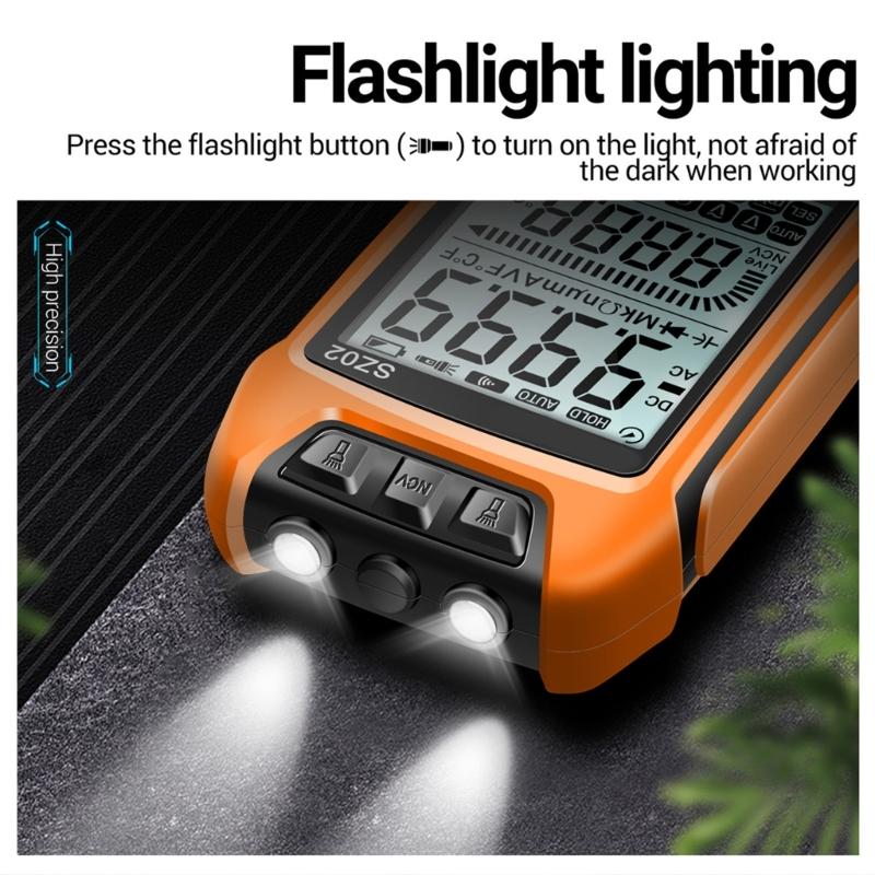 Digital Multimeter Voltage Current Resistance Tester with Flashlight NCV for Measuirng AC/for DC Voltage Current Frequen