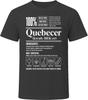 Quebecer Funny Quebec Pride Ingredients Label Sarcastic Novelty T Shirt