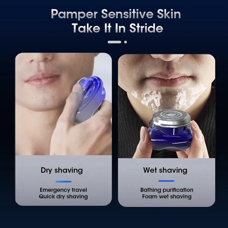 Portable USB Charging Shaver for Men Mini Pocket Razor Waterproof Dry Wet Beard Shave Travel Onboard Car Shaver