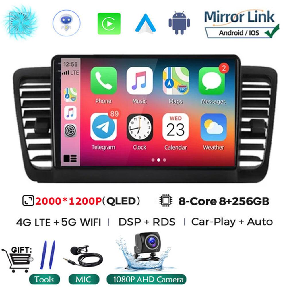 Android 14 For Subaru Outback 3 Legacy 4 2003 - 2009 Car Radio Multimedia Video Player Carplay Autoradio Navigatore NO 2Din