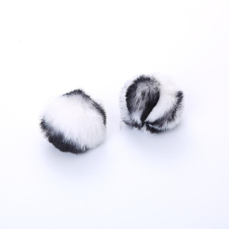 Leopard Print Plush Catnip Chew Toy Ball for Self-Play & Boredom Relief