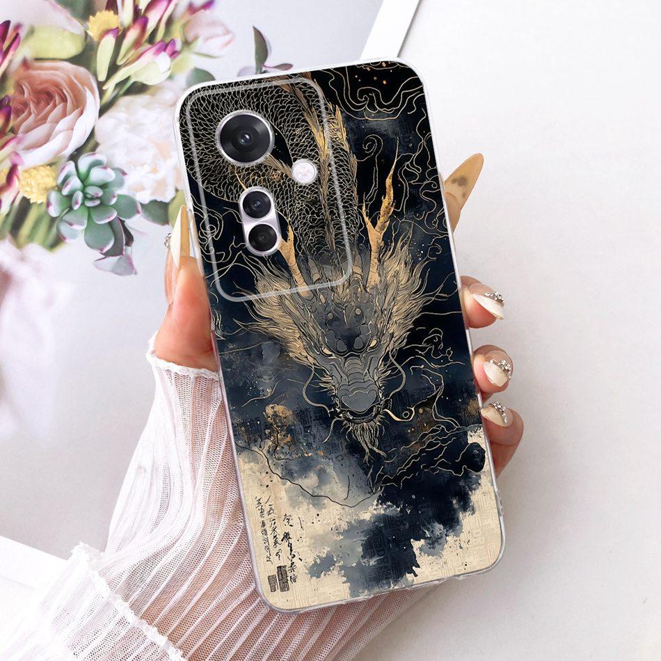 For OPPO Reno11 F 11 Pro 5G Cool Dragon Tiger Pattern Phone Case For Oppo Reno11 Reno 11F 11Pro Soft Silicone TPU Cases