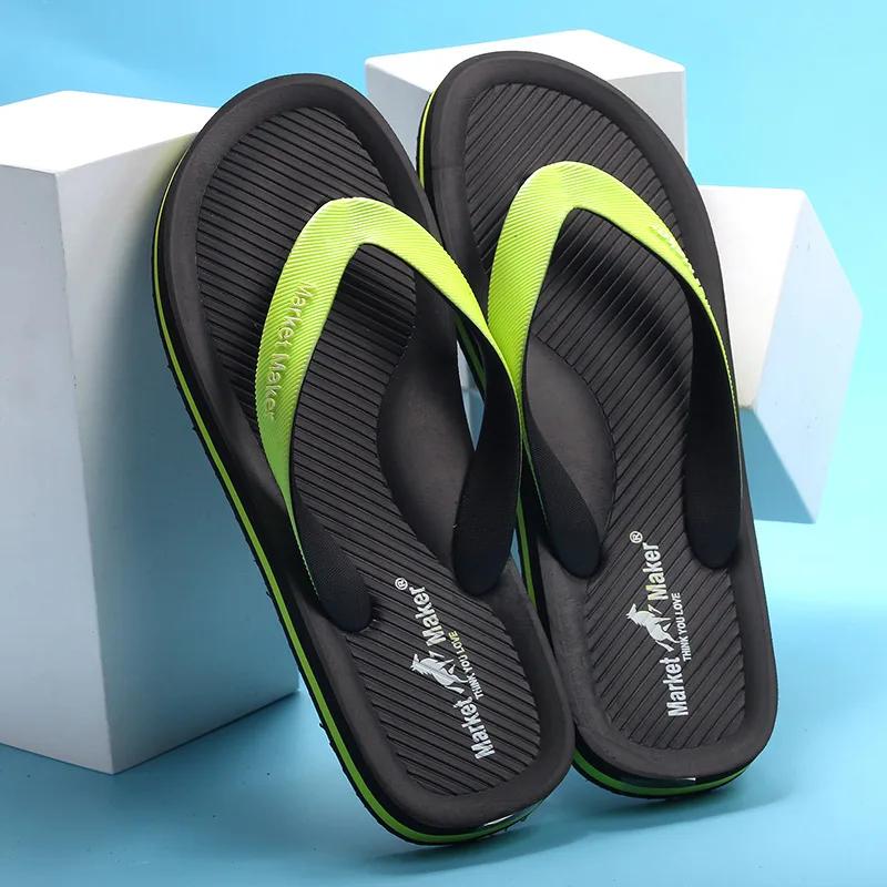 Fashion EVA Soft Bottomed Men's Flip Flops  Summer Anti Slip Men's Slippers Casual Beach Sandals
