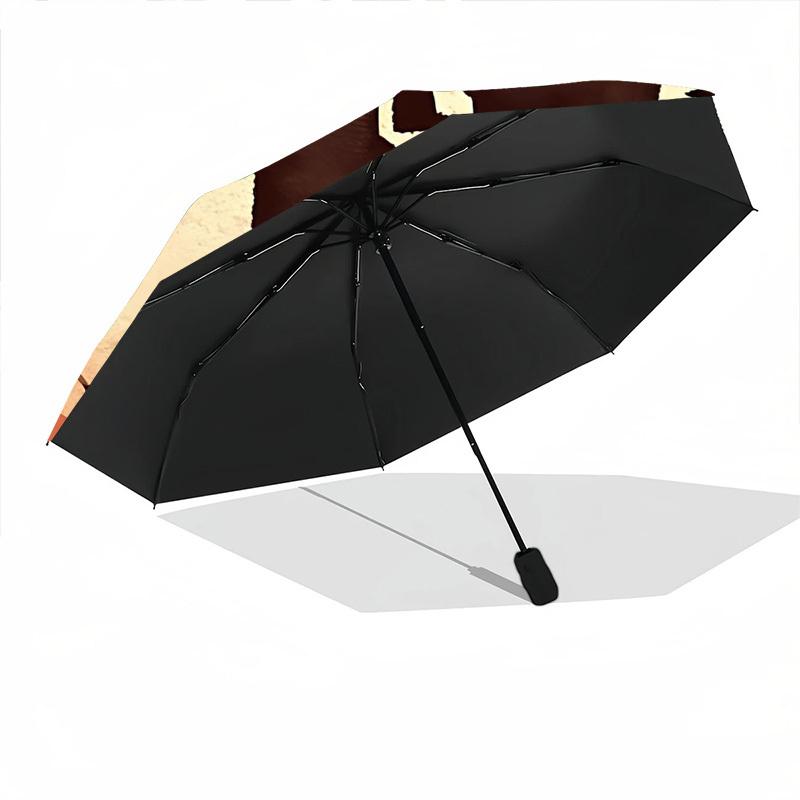 1pc Soccer Globe Automatic Folding Umbrella - Compact 8-Rib Design, Durable Plastic & Iron, Lightweight for Outdoor Daily Use093