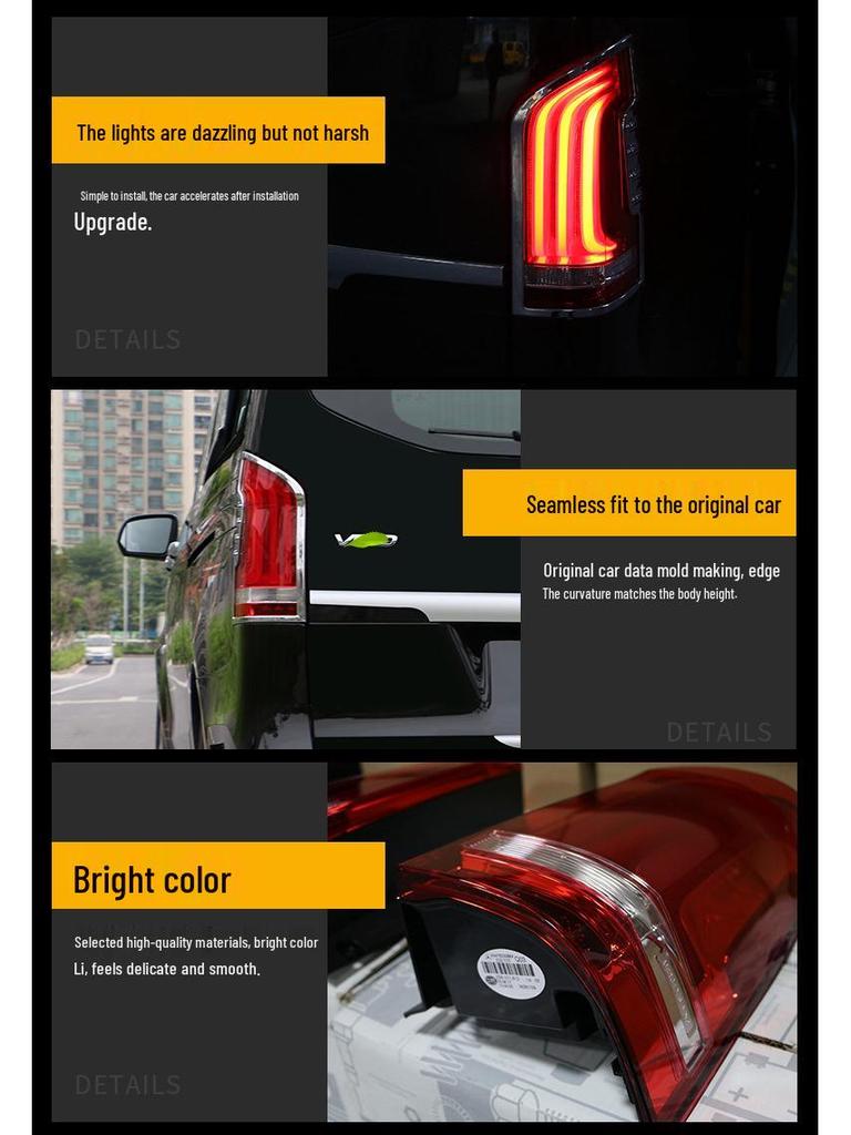 Suitable for VITO LED Taillight Assembly V260 Upgrade - V-Class Rear Headlight with LED Daytime Running Light
