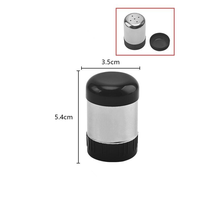 

Stainless Steel 5-Hole Salt Shaker Portable Mini Seasoning Bottle With Dust Cover Small Pepper Bottle Condiment Jar Kitchen Tool