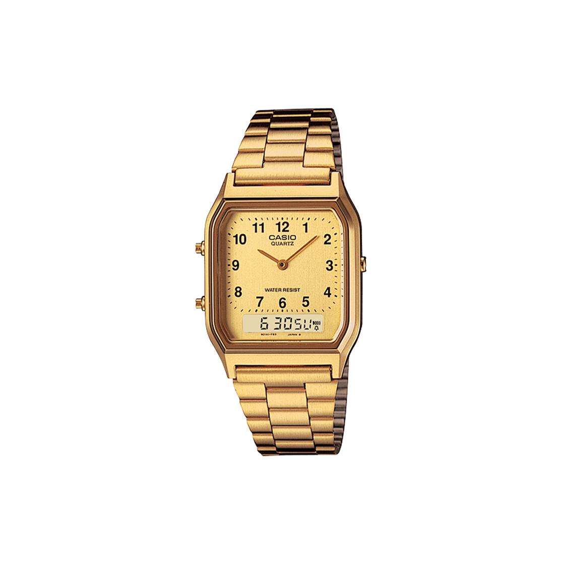 CASIO Men YOUTH Gold Watch AQ-230GA-9B AQ-230GA-9B Vintage Gold Dial