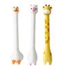 Animal Shape Cartoon Gel Pen Silicone Texture School Stationery Lovely Standing Pen for Gift Giving and Note Drawing