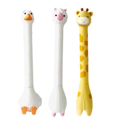 Penna Gel Forma Animale Cartone Animato Texture Silicone Cancelleria Scolastica Penna Stabile Carina per Regalo e Disegno Note
