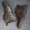 FashionAutumn Winter Real Leather Boots Men High-top Comfy Ankle Boots Casual All-match Shoes for Men New Fashion Male Motocross Shoes