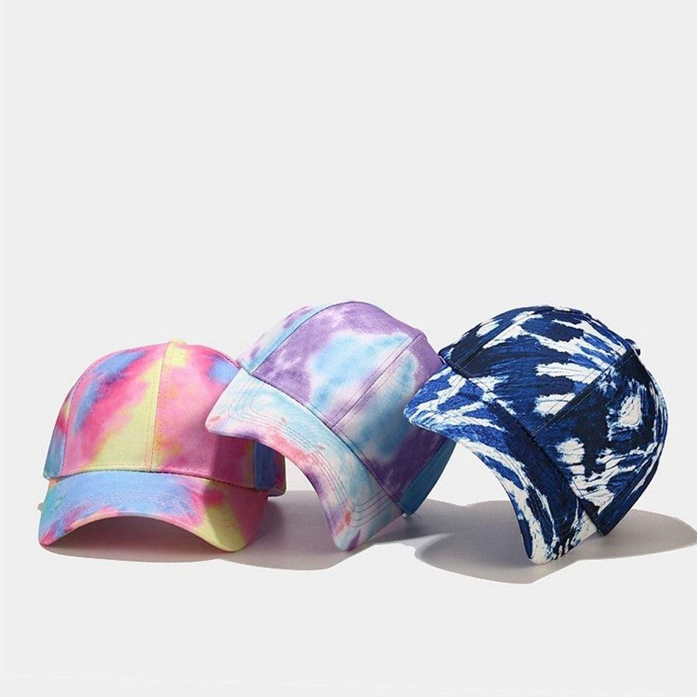 Simple Colorful Graffiti Baseball Cap Adjustable Versatile Outdoor Sports Hat Sun Protection Duck Tongue Hat for Men and Women