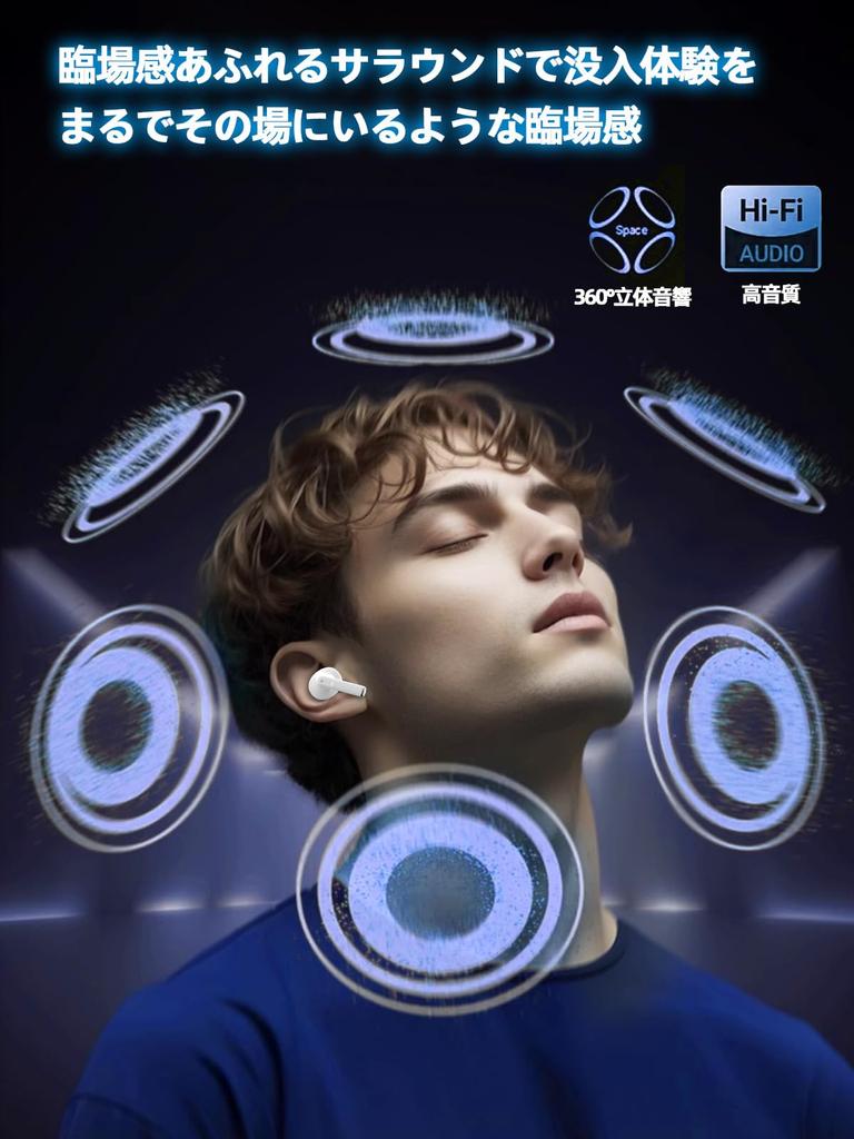 Bluetooth Earphones Upgraded Bluetooth Bluetooth ENC Noise Automatic Long IPX7 Fast Suitable for and Web Conferencing [2025 Version] 5.4 Hi-Fi