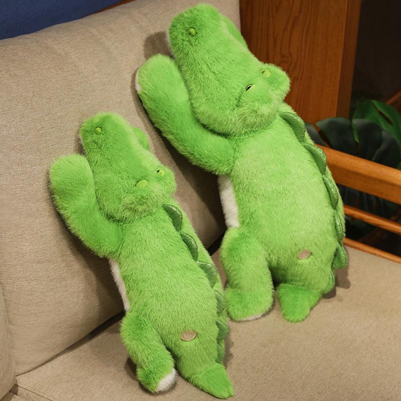 Giant Gentle Crocodile Plush Toy Bog Stuffed Animals Hug Cushion Lazy Sleeper Alligator Pillow Designed For Boys Birth Date Present