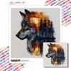 New Arrival 5D DIY Full Circle Diamond Painting "Wolf Shadow" Embroidery Cross Stitch Home Decor Gift