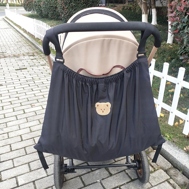 1pc 70x40cm Inspirational Baby Stroller Storage Pouch Outing Bottle and Diaper Storage Bag Children's Car Storage Hanging Bag