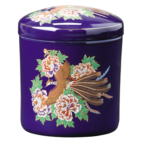 SK Urn, Blue Peony and Phoenix Design, 02000, 7 Inches