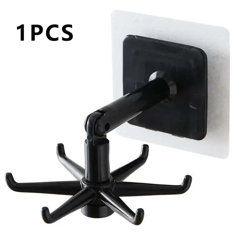 

1/2/3 шт. Для кухонных гаджетов Дом и декор Крючки Крючок Вращающаяся стойка для хранения Органайзер для ванной комнаты Многоцелевой Самоклеящийся M