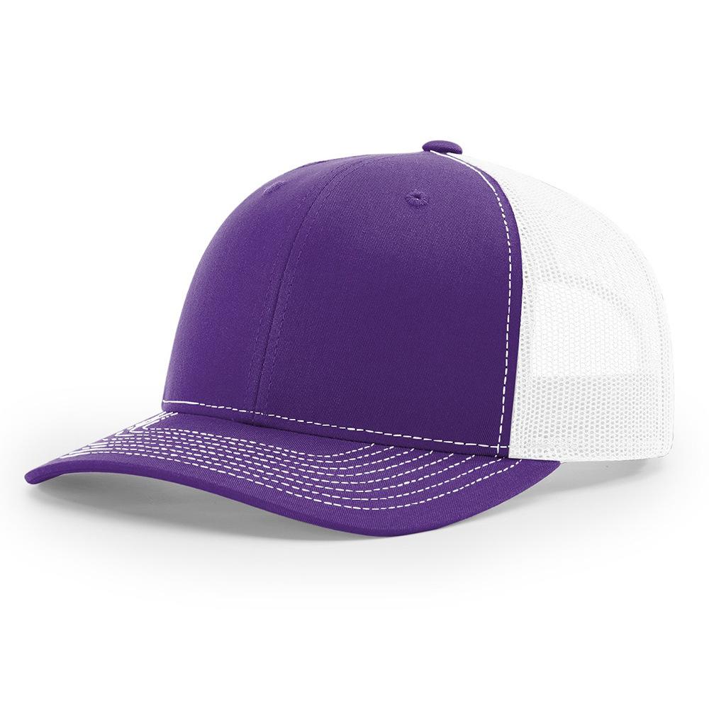 Custom 3D Embroidery Logo Baseball Dad Cap Richardson 112 Trucker Hat with Mesh Cap & Leather Patch Common Fabric Feature