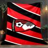 1PC Soccer Ball Afc Crest Printed Soft Flannel Blanket Throw for Adult Bedroom Living Room Sofa Camping Travel Fan Gifts Christmas Gifts