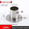 Stainless Steel Wardrobe Hanging Rod Flange Seat for Curtains, Towels, and Clothes Drying