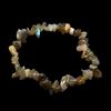 Small Charm Labradorite Chip Pearl Elastic Bracelet - 50mm