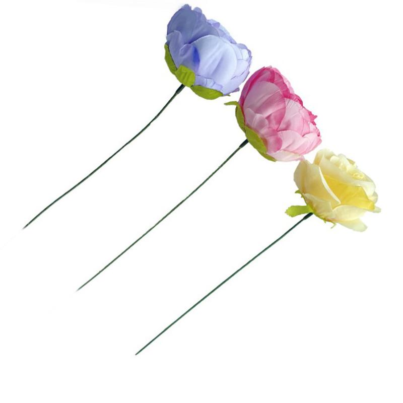 100pcs Artificial Flower Stem Simulation Flexible Bendable Flower Wedding Decoration